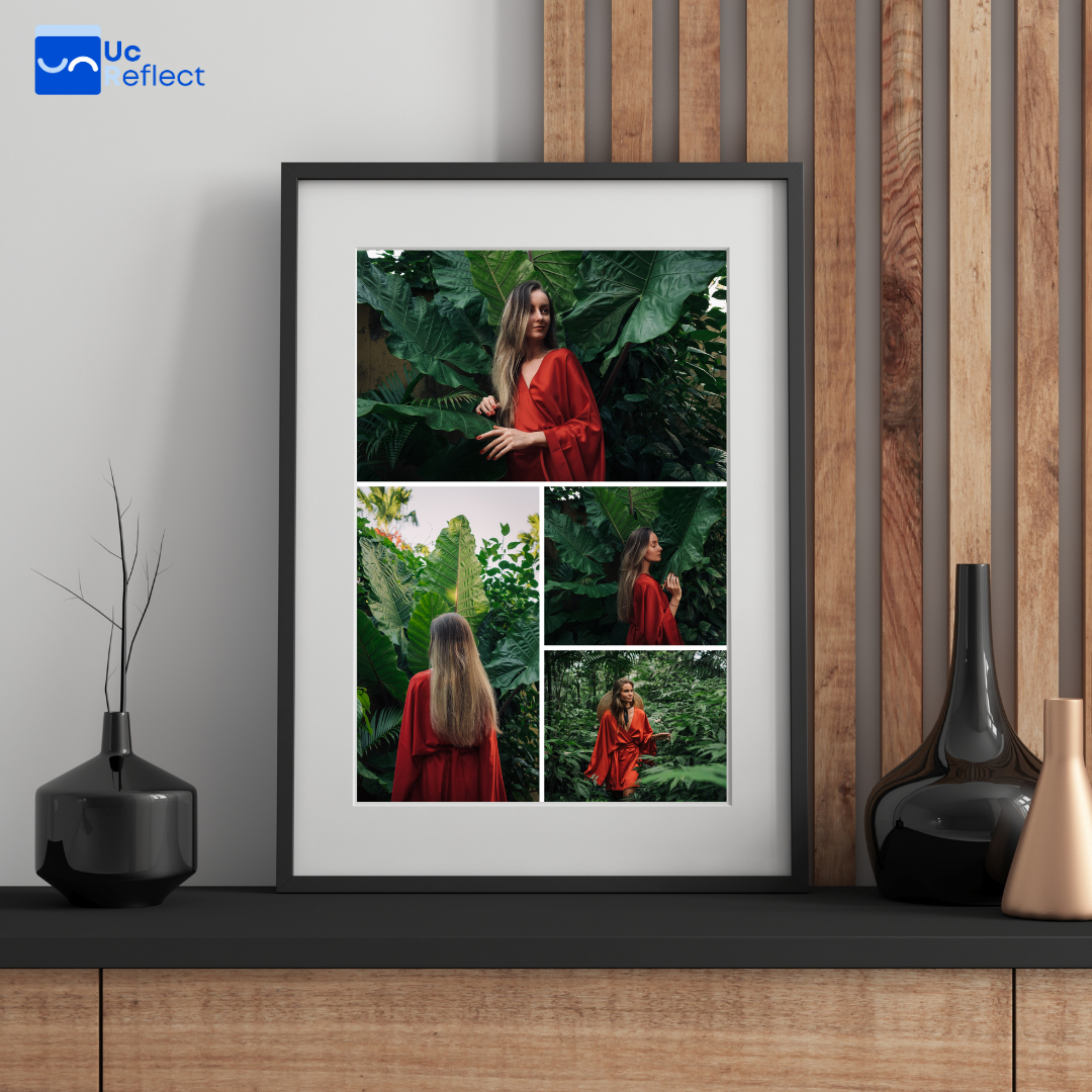 Nature Portrait Collage Photo Frame – Botanical Multi-Photo Display