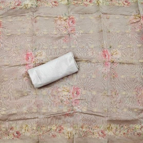 Organza with Handwork Embellishments Salwar Suit Dress Material