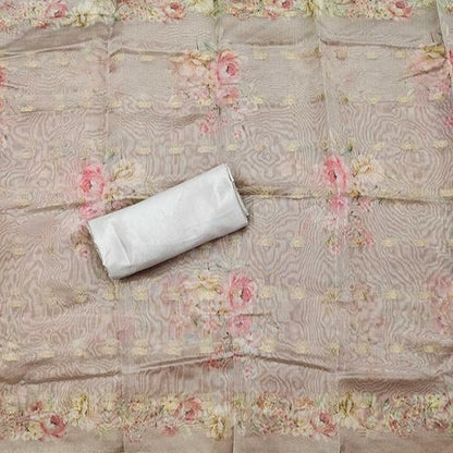 Organza with Handwork Embellishments Salwar Suit Dress Material